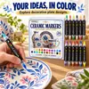 Set de marcadores acrílicos de doble punta transfronterizos, 24 colores, para pintar cerámica, piedra, vidrio y madera, plumas para pintura a mano DIY y graffiti