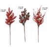 Venta al por mayor de fábrica decoración navideña de simulación decoración dorada con purpurina hoja baya árbol de Navidad ambiente festivo enchufable