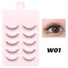 Dingsen Pestañas Postizas Mayoreo Suministro Estable 5 Pares de Pestañas Maquillaje Natural Maquillaje Diario Pestañas Cos
