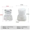 Molde Popular de Cubos de Gelo em Formato de Urso para Uso Doméstico, Bandeja de Gelo em Silicone de Grau Alimentício em Formato de Urso, Fabricador de Gelo para Bolas de Gelo de Chá com Leite