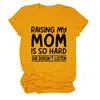 Criando Minha Mãe Amazon Ebay Site Independente Comércio Exterior Transfronteiriço Confortável Simples Camiseta Feminina Gola Redonda Manga Curta