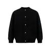 Cárdigan de punto cleanfit peso pesado estilo old money abrigo temporada otoño e invierno cleanfit cálido suéter cuello redondo hombre moderno