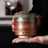 Taza de café cocida en horno con patrón de bambú, taza de cerámica, taza personal, taza de mano, taza de té para oficina, taza para latte art