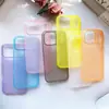 Adecuado para iPhone 17 PRO MAX, funda de teléfono simple ultra delgada mate, funda colorida semitransparente con sensación de hielo anti-huellas dactilares para Apple 16