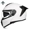 Casco Abierto de Motocicleta Ff Casco de Motocicleta de Media Temporada con Doble Lente Casco Integral de Motocicleta para Hombre y Mujer Vehículo Eléctrico
