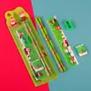 Set de Lápices Navideños de Cinco Piezas Empaque en Tarjeta Blíster Set de Papelería para Estudiante de Primaria Actividad de Jardín de Infancia Premio Pequeño Navideño