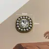 Indústria Pesada Pérola Liga de Diamante Acessórios Quadrado Oval Pequeno Botão de Fragrância Acessórios de Vestuário Acessórios de Cabelo Retrô Material DIY