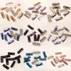Rhinestones de Vidrio Rectangulares de Cristal K9 de Alta Calidad Cosidos a Mano con Base Plana y Doble Agujero para Vestidos de Bricolaje, Vestidos de Novia y Accesorios de Ropa