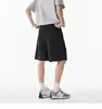Moda de Verano Estilo Hong Kong Holgados de Alta Gama Ropa de Trabajo Shorts de Playa para Hombre Delgados Casuales Modernos de Color Sólido