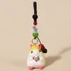Chaveiro Pingente Escultura em Madeira Feita à Mão Hamster Fofo Pequeno Pingente para Mochila Escolar como Presente de Aniversário para Namorada