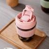 Copo de Vidro Duplo para Bebidas de Celebridade da Internet Alto Valor Estético Copo de Café para Meninas de Verão Portátil Fofo de Mão Isolado para Leite Água