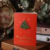 Tarjeta de Felicitación con Elementos Navideños, Tarjeta Pequeña Creativa Estéreo, Floristería Repostería, Tarjeta de Regalo para Compañeros de Clase, Venta al por Mayor de Fabricantes de Tarjetas Pequeñas