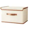 Caja de Almacenamiento de Ropa de Tablero Hueco de Tela Oxford Lavable de Gran Capacidad Caja de Almacenamiento de Ropa de una Pieza con Tapa Caja de Almacenamiento Plegable