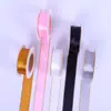 Fita de Poliéster com Borda Dourada 2,5cm Fita de Cetim Embalagem de Flores Buquê Material DIY Caixa de Presente Floral Luxo Leve Borda Tecida Seda