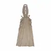 Vestido de Sirena Sexy de Estilo Europeo y Americano con Cuello Halter, Corte Cut-Out Retorcido, Corte en la Cintura y Detalles Fruncidos, Vestido de Noche Bodycon Largo hasta el Suelo