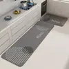 Alfombrillas de Cocina de Piso Nórdicas Simples Absorbentes de Agua y Aceite Barro de Diatomeas Alfombrillas Suaves Hogareñas Juego de Dos Piezas Alfombrillas Antideslizantes Venta al por Mayor Transfronteriza