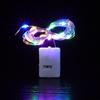Luces LED de cobre para Navidad, ramo de luces para pastel, ambiente pequeño, luces de Halloween para niña, corazón, caja de batería, botón, luces