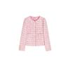 Shengdu 26 Otoño Nuevo Principios de Otoño Exquisito Top Estilo Francés Rosa Espiga Cuadros de Alta Gama Estilo Chanel