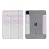 Pegatina Lateral de Rayas con Puntos Morados para Funda Protectora de Tableta iPad 10ª/11ª Generación Air 6/7/8 Desmontable Pro