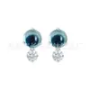 Brincos de Liga de Titânio Astmf-136 com Opala Incrustada e Zircônia G23 Titânio Rosca Interna Brinco de Lábio Joias para Piercing Cabeça