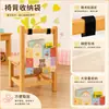 Bolsa de almacenamiento para respaldo de silla de jardín de infantes de gran capacidad, bolsa colgante para silla de estudio, bolsa de almacenamiento para organizar libros y papelería a diario, estilo de dibujos animados