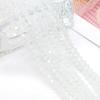 Cuentas sueltas de cristal de diamante de jade de 4 mm, cuentas de dos puntas, material de cuentas huecas de vidrio, accesorios hechos a mano para bricolaje
