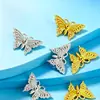 Broche de flor de seis pétalos hueca de venta caliente transfronteriza accesorio de corsage joyería popular versátil de alta gama al por mayor oro