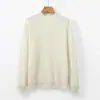 Novedad Otoño/Invierno 2026: Suéter de Lana con Forro Polar de Cuello Medio Alto para Mujer, Jersey de Cachemir de Punto Holgado