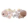 Conjunto transfronteiriço de 32 peças de adesivos de parede espelhados redondos grandes e pequenos, adesivos de espelho decorativos 3D estéreo de acrílico para parede de fundo de sofá