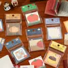 Cuaderno Pequeño Estilo Vintage Notas Adhesivas Serie Mercado de Snacks Mini Portátil Diario Base Papel para Mensajes y Notas