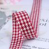 Fábrica em estoque atacado houndstooth pano camadas de fita de algodão arco fita acessórios para o cabelo DIY material de uma peça de entrega