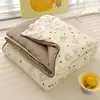 Colcha de Gasa Lavada Arrugada Clase A Verano Grado Madre y Bebé Lavable a Máquina Colcha de Aire Acondicionado Niños Estudiantes Dormitorio Núcleo de Colcha Delgado