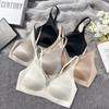 Satén Aceitoso Francés 2025 Primavera y Verano Nuevo Estilo Encaje Senos Grandes Adelgazantes Ropa Íntima Sujetador Push-Up Transpirable para Mujer