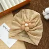 Novo Chapéu Infantil Transfronteiriço Europeu e Americano Malha Respirável para Bebê Chapéu Doce com Flor de Cinco Pétalas para Bebê Lote