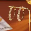 Populares Aretes de Gota de Aceite de Color Contrastante Plata Quebrada Chapados en Cobre Oro Real Moda de Alta Gama Exquisitos Aretes Estilo Celebridad Femenina