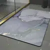 Alfombrilla de Piso de Barro Diatomeo Suave Mármol, Alfombrilla Absorbente, Alfombrilla Antideslizante para Baño, Alfombrilla para Piso de Baño, Alfombra de Baño de Secado Rápido