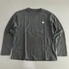 Camiseta de Manga Larga Bordada con Calabaza Pequeña Cepillada Otoño Nueva Llegada Diaria para Mujer Cuello Redondo Versátil Capa Base Top Casual
