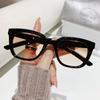 Gafas de Sol con Protección Solar, Montura Pequeña de Moda, Color Atardecer, Versátiles, Adecuadas para Conducir Sin Maquillaje, Gafas de Sol Uv400