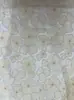 Tejido de base de malla bordado de flores tridimensionales con cuentas, tejido de bordado con cuentas para uñas y lentejuelas, falda de vestido de noche, espectáculo, baile