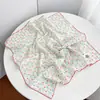 Pañuelo cuadrado fino de algodón para primavera y verano, 100% algodón, suave y cómodo, pañuelo de seda estampado, versátil para viajar, se puede usar como bufanda, pañuelo de cuello o pañuelo para la cabeza
