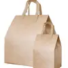 Bolsa Térmica para Llevar Color Papel Kraft, Bolsa de Embalaje Gruesa de Tela No Tejida con Papel de Aluminio, Bolsa para Llevar para Bar de Té, Barbacoa, Catering
