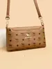 Bolso de Moda para Mujer Bolso Cruzado Retro 2025 Nuevo Bolso para Madre de Mediana Edad Cuero Suave Bolso de Hombro Estampado Bolso Multicapa
