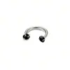 Anillo Súper Brillante de Herradura Perforación Labial F136 Aleación de Titanio Transfronterizo Zirconia Incrustada Perforación Hélice Oído Venta al por Mayor Joyería para Piercings en Stock