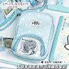 Bolsa de almacenamiento azul de lunares estilo Cure, bolsa ita, estuche para lápices, bolsa decorativa grande de alta apariencia japonesa estilo Ins multicapa