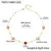 Acero Inoxidable Colorido Facetado Geométrico Piedra de Vidrio Redonda Collar Pulsera Pendientes Joyería de Nicho Retro de Lujo Ligero
