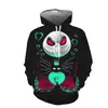 Moletom com Capuz Masculino Transfronteiriço para Halloween, Primavera e Outono, Estampa Digital 3D, Solto, Casual, Esportivo, Pulôver de Natal
