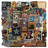 Colección de decoración de pegatinas retro americanas DIY planificador funda de teléfono pegatinas de dibujos animados creativas impermeables venta al por mayor transfronteriza