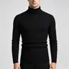 Suéter de Punto Pulóver para Hombre 2026 Transfronterizo Otoño e Invierno, Suéter Versátil de Cuello Alto Ajustado, Camisa Base Simple y Cálida para Hombre