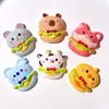 Linda Vaca Capibara Gordito Dibujo Animado Animal Resina Accesorios Piezas Pequeñas de Resina Accesorios para Joyería DIY