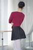 Falda de gasa para danza ballet para adultos falda de práctica para el cuerpo para mujer falda de delantal de cintura de chifón semitransparente falda de media longitud con cordones